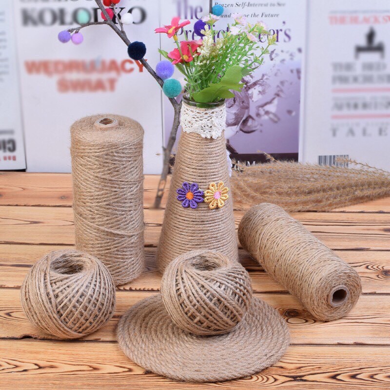 Cuộn 100m Dây thừng trang trí lọ hoa, Phụ kiện chụp ảnh handmade