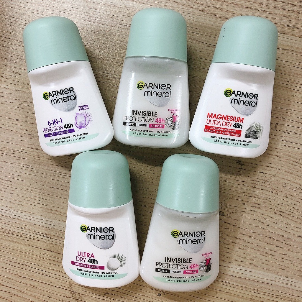 Lăn khử mùi garnier mineral mẫu mới, ngăn ngừa mùi mồ hôi đến 48h