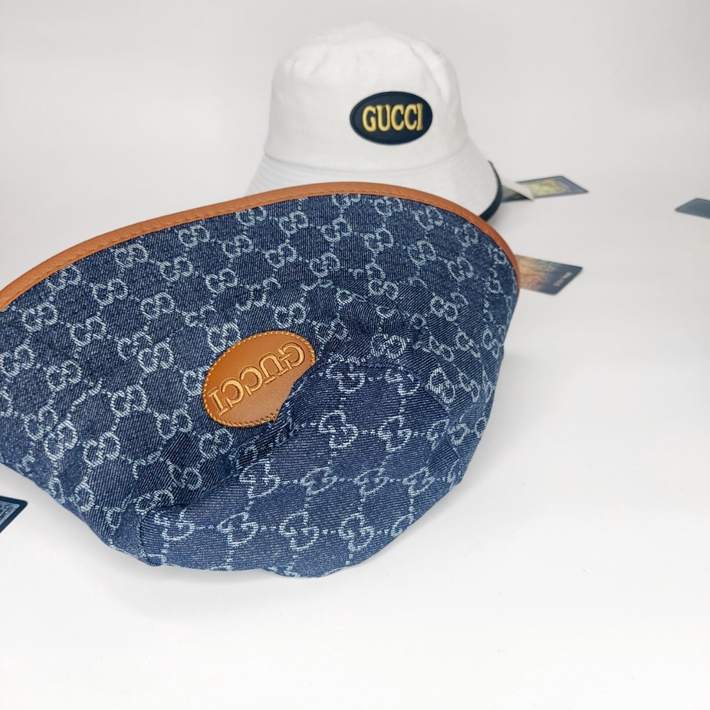 Nón vành tròn Gc logo nổi chất liệu da họa tiết đẹp from 56 - 58