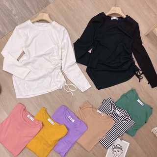 áo Thun nữ dài tay rút eo