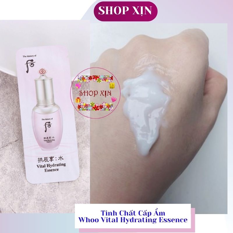 Gói Sample Whoo Essence Vital Hydrating 1ml, Ttinh Chất Siêu Cấp Nước Whoo Hồng