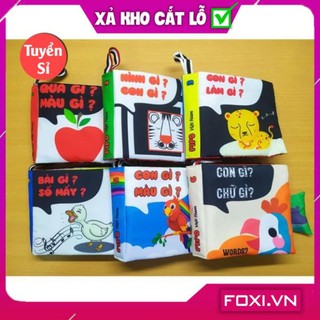 [SALE SẬP SÀN] Sách vải song ngữ Thông minh kích thích Ngũ quan giúp bé tăng Trí tưởng tượng-Dễ dàng vệ sinh