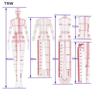 Mẫu vẽ hình thước vẽ thời trang TRW cho mẫu phác thảo thiết kế thời trang