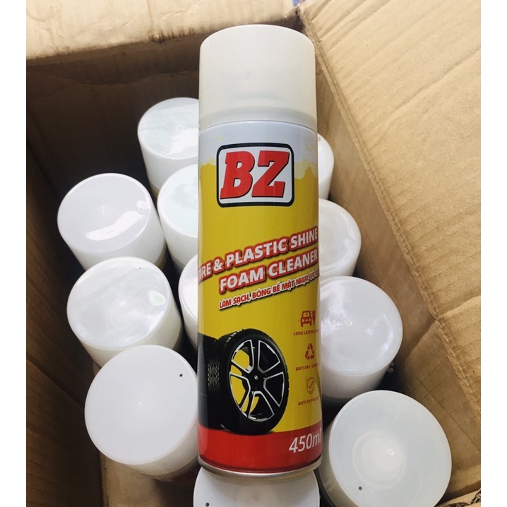 Xịt dưỡng bóng vỏ xe, nhựa nhám BZ chai lớn mẫu mơi 600ml