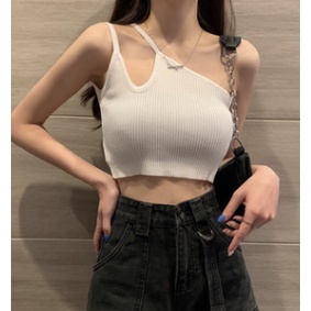 Áo ngắn không tay màu trơn màu đen/ trắng/ tím./ xanh lá/ hồng dành cho bạn nữ