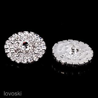Bộ 5 nút áo tròn 21mm đính đá lấp lánh