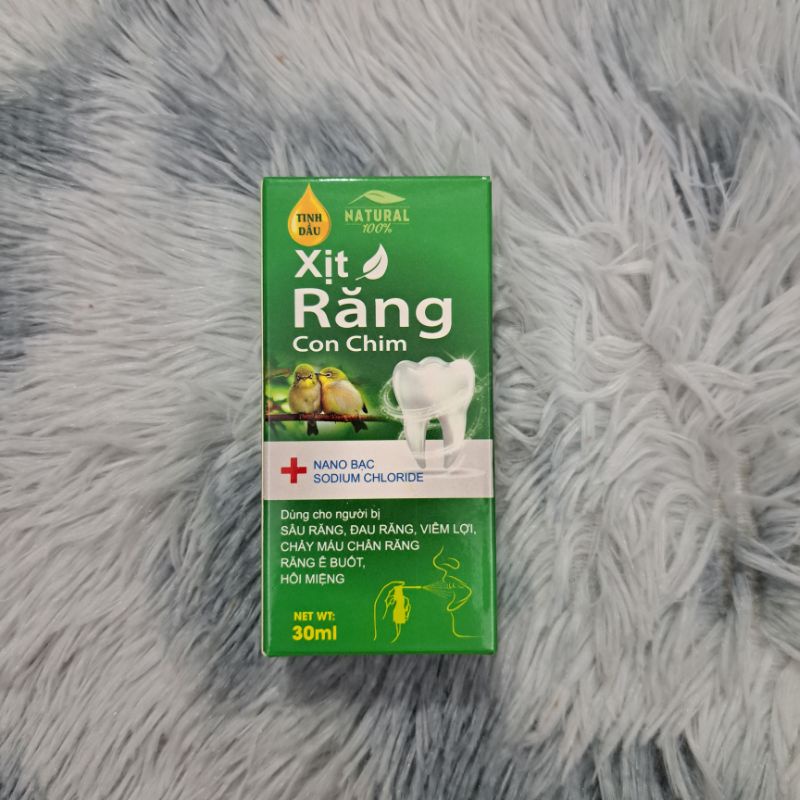 Tinh dầu Xịt răng CON CHIM Nano bạc sodium chloride Midkid dùng cho người sâu răng đau răng viêm lợi hôi miệng