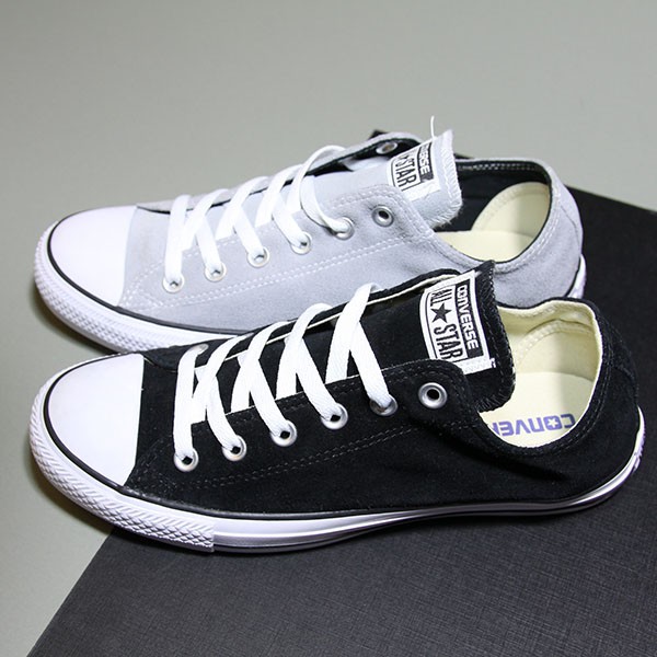 Giày Converse classic thấp cổ da lộn xám CTDG05