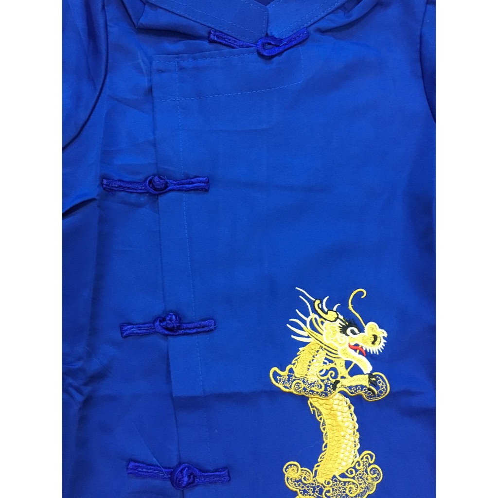 Sale sốc!!! Áo dài bé trai thêu rồng sz 2 (kèm quần)