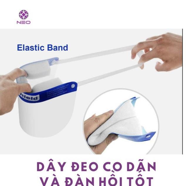 Kính chống giọt bắn phòng dịch face shield  cao cấp có dây đeo trong suốt tiện lợi an toàn