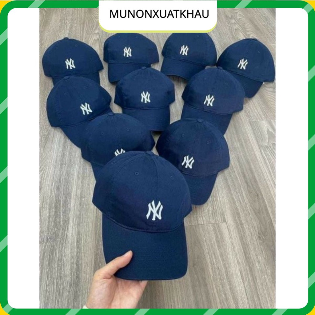 mũ xanh than logo mlb