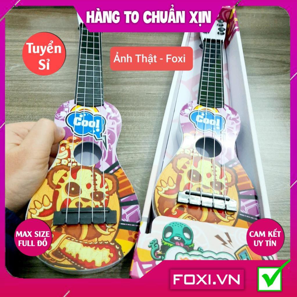 Đồ chơi phát nhạc và nhạc cụ Đàn Guitar Mini Foxi-Ukulele cho bé vừa chơi vừa học phát triển trí tuệ