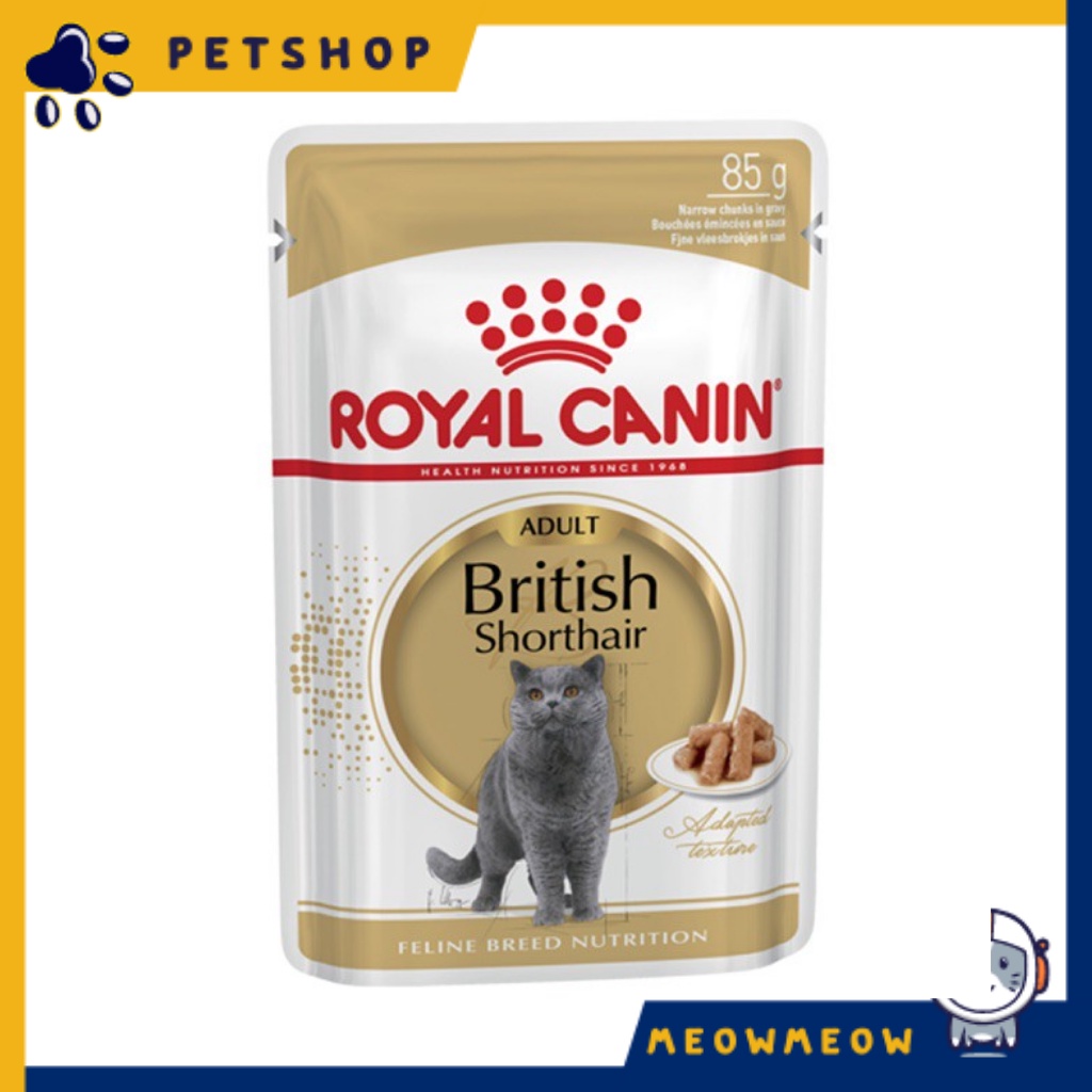 Pate cho mèo Royal canin Brishtish Shorthair | Túi 85Gr | Pate dinh dưỡng dành cho mèo anh lông ngắn.