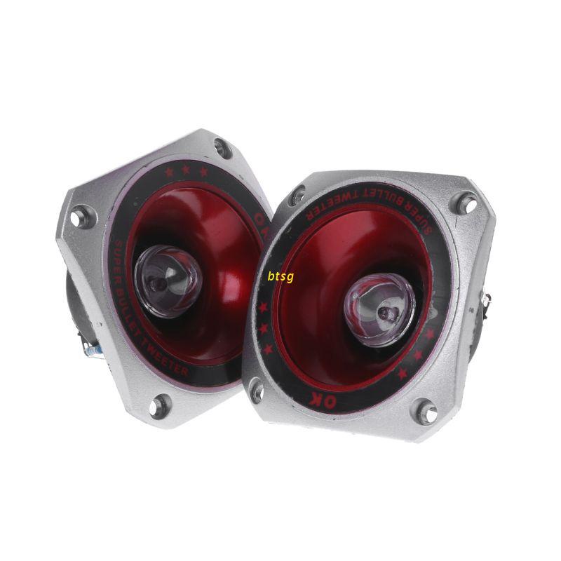 btsg 2PCS Speaker Tweeter 3&quot; Colorful Flashing Piezoelectric Loudspeaker Treble Head Driver