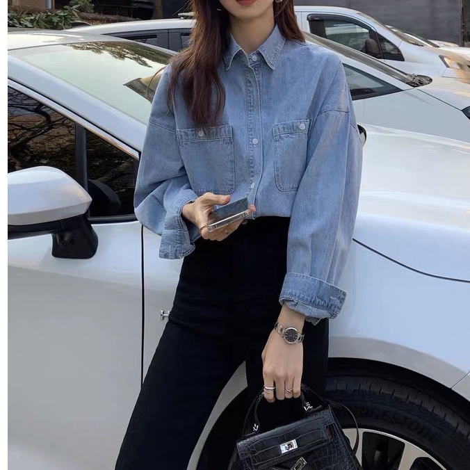 Áo jean dài tay phong cách_mẫu mới nhất A2