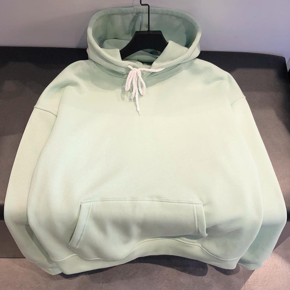 Áo Hoodie Trơn Màu Xanh Lá Nhạt - Hoodie Light Green Basic