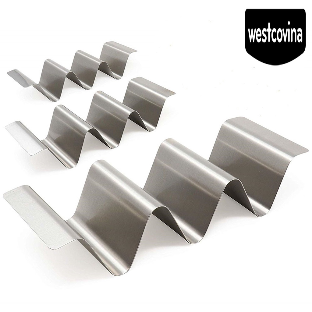 [Hot]☀ Giá Đỡ Bánh Taco Hình Sóng Bằng Thép Không Gỉ