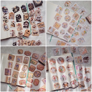 Set 23 sticker thực vật và quote dùng trang trí junk journal và vintage journal - ginandtonic
