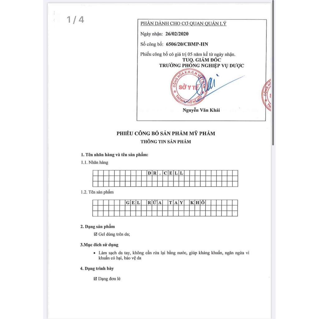 Nước Rửa Tay Khô Dr. Cell Hàn Quốc Diệt Khuẩn 99,9% Mềm Da Với Hương Trà Xanh Dịu Nhẹ | BigBuy360 - bigbuy360.vn