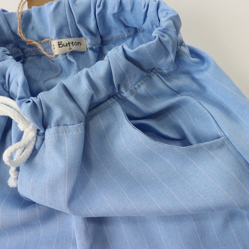Quần dài bé gái Button 3-13 tuổi  Quần chun bo gấu cotton 0622