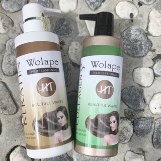 CẶP KERATIN COLLAGEN PHỤC HỒI TÓC WOLAPE 500ml x 2