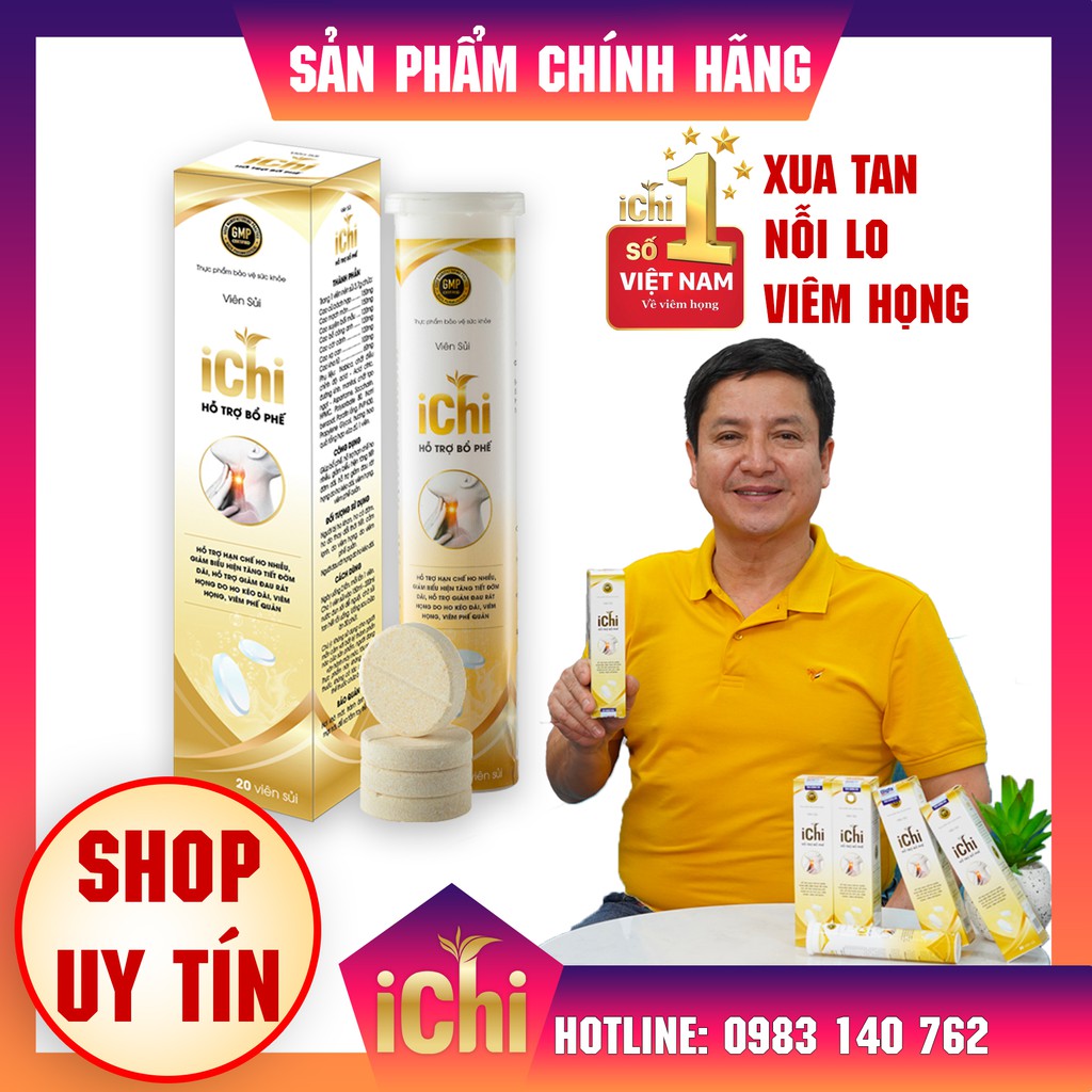 VIÊN SỦI ICHI - Đánh bay ho rát, mất tiếng, viêm họng hạt, viêm amidan - Công nghệ Nhật Bản