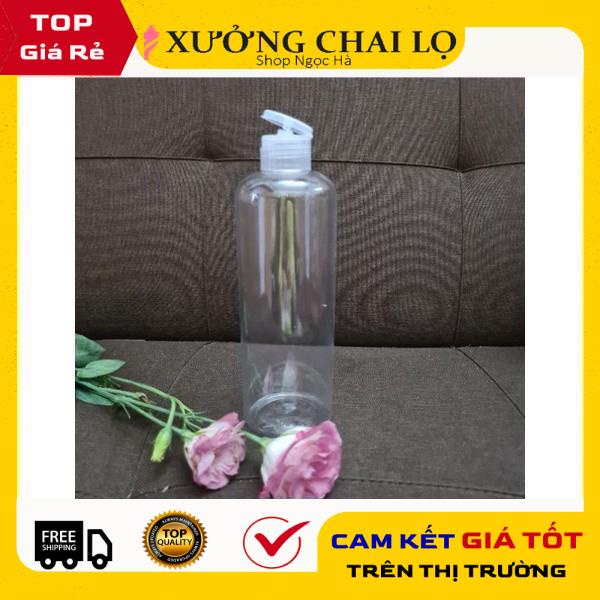 Chai Chiết Mĩ Phẩm ❤ GIÁ RẺ NHẤT ❤ Chai nhựa pet nắp bật 500ml Trong chiết mỹ phẩm , phụ kiện du lịch