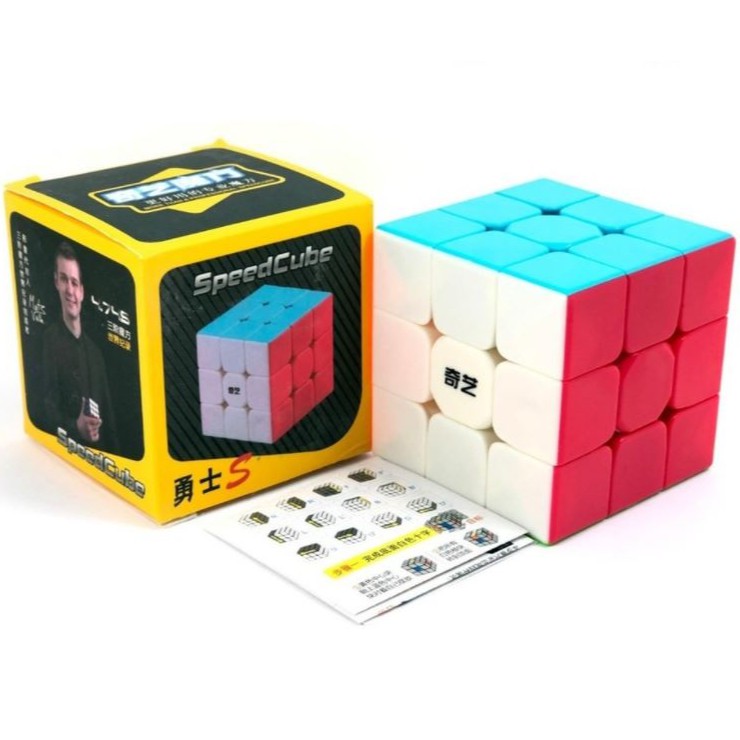 Rubik 3x3 Không Viền. Rubic 3 Tầng QiYi Warrior S Stickerless Xoay Trơn, Không Rít, Độ Bền Cao