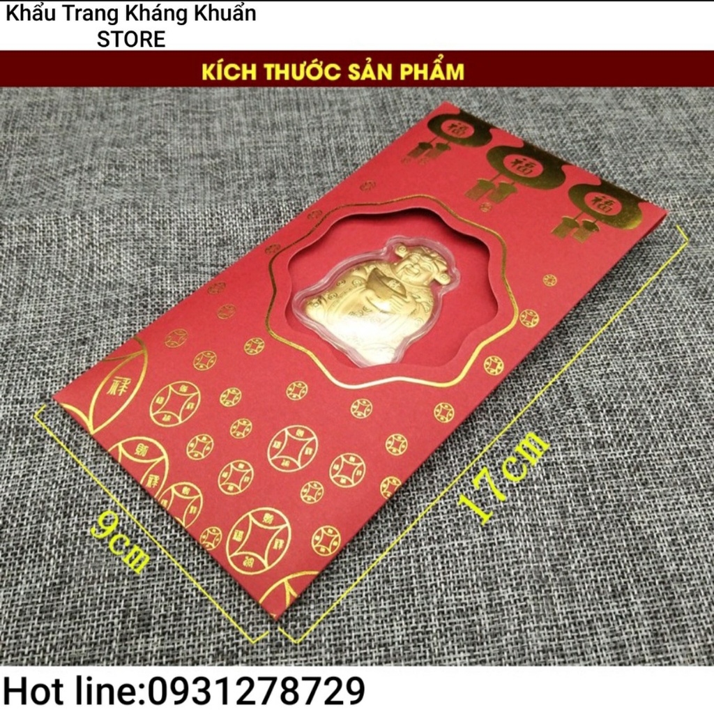 Bao lì xì thần tài mạ vàng