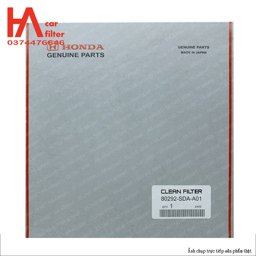 Lọc gió điều hòa [Than hoạt tính] Honda Civic đời 2005-2015, Honda CRV đời 2002-2016, Honda Accord.