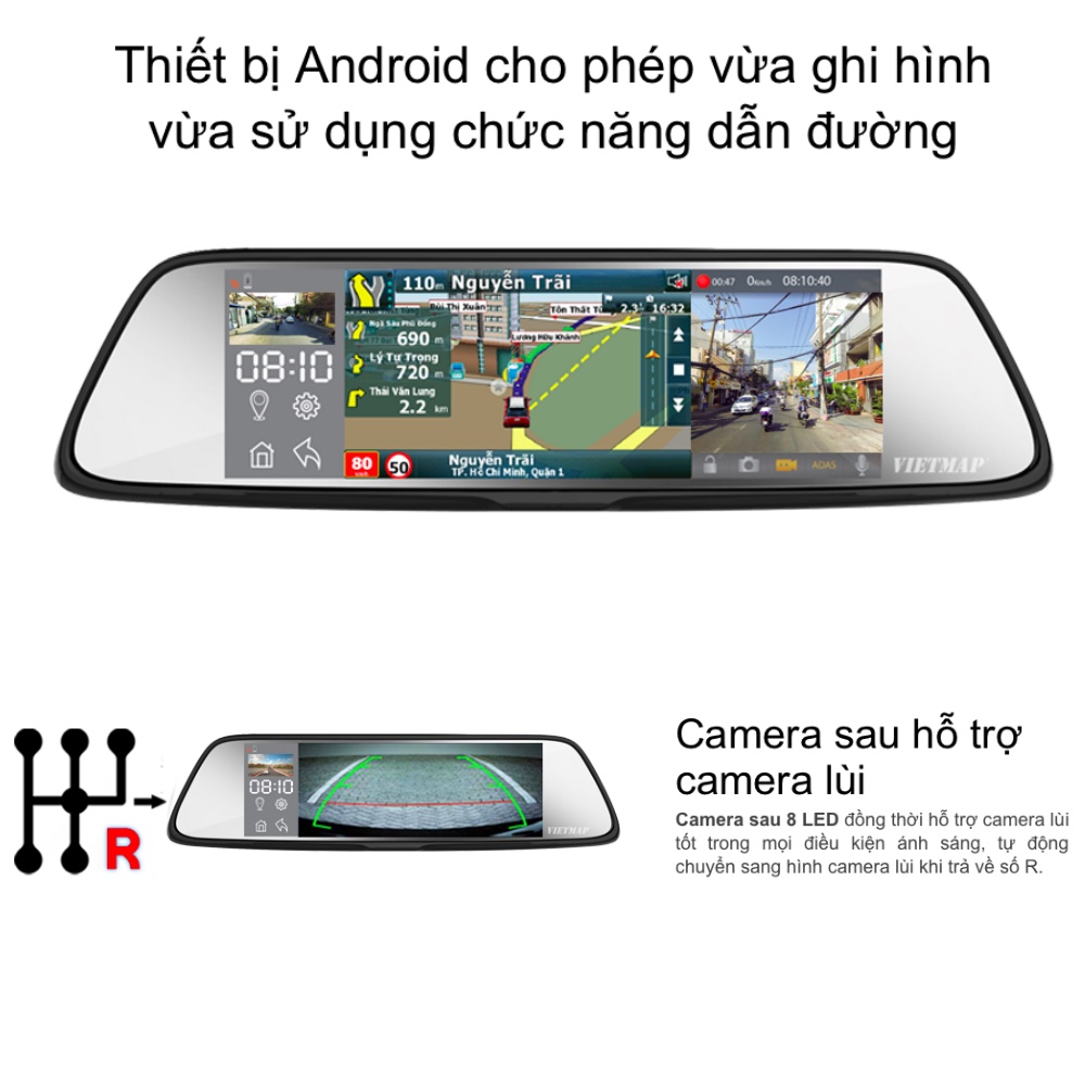 [Miễn Phí Lắp Đặt] Camera hành trình Vietmap G79