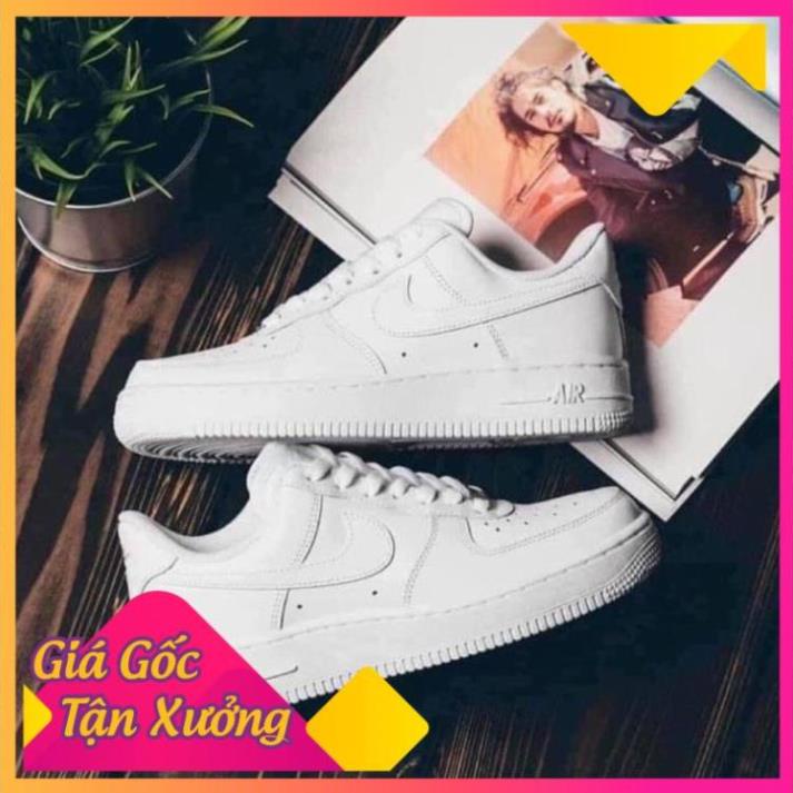 Giày thể thao AF1 trắng full Hot trend nam nữ, Giày sneaker FORCE 1 trắng dùng đi học,tập gym,chạy bộ