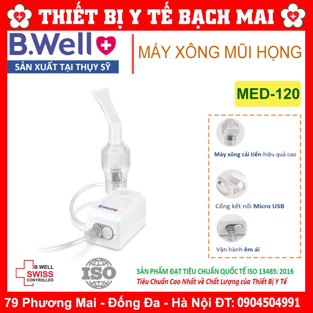 Máy Xông Mũi Họng B Well MED-120 | Bảo Hành 2 Năm Chính Hãng Thuỵ Sĩ