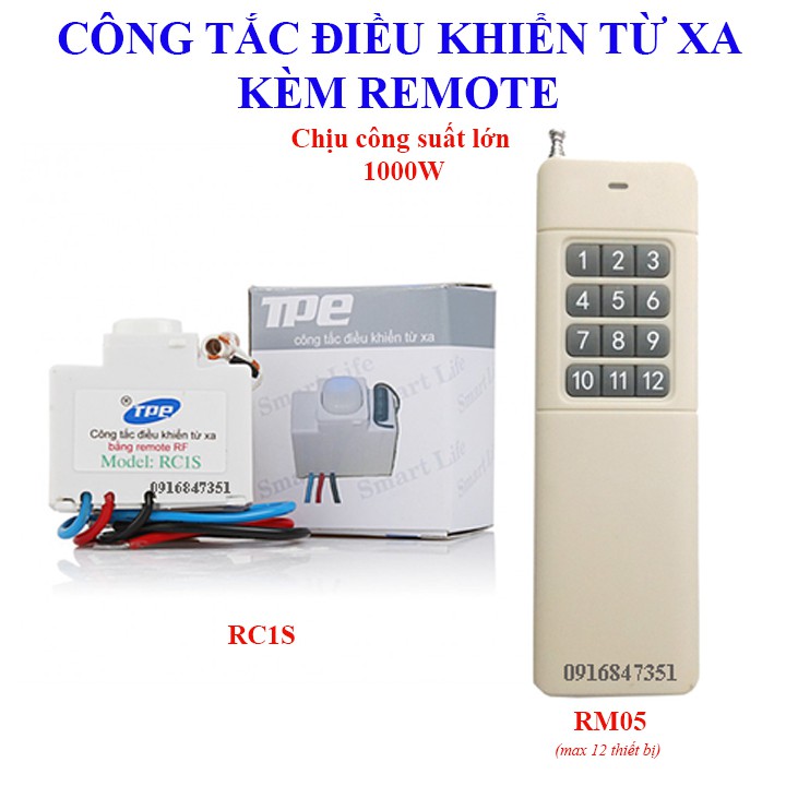 Hạt công tắc điều khiển từ xa TPE RC1S - RC1P