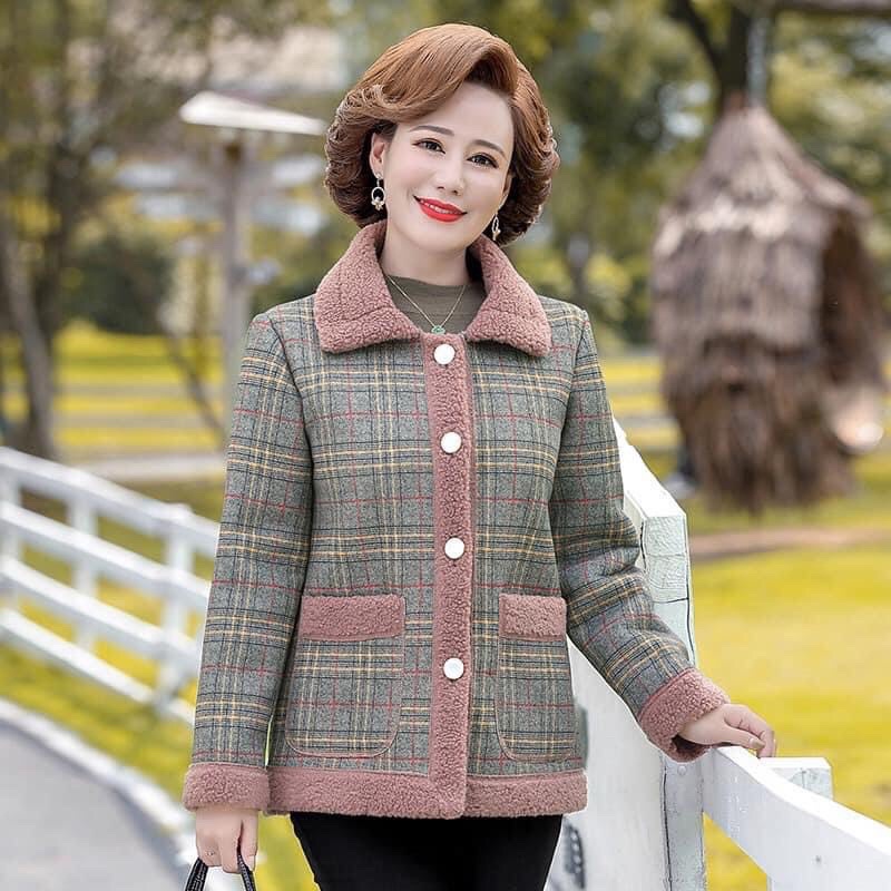 Áo khoác lót lông tặng mẹ