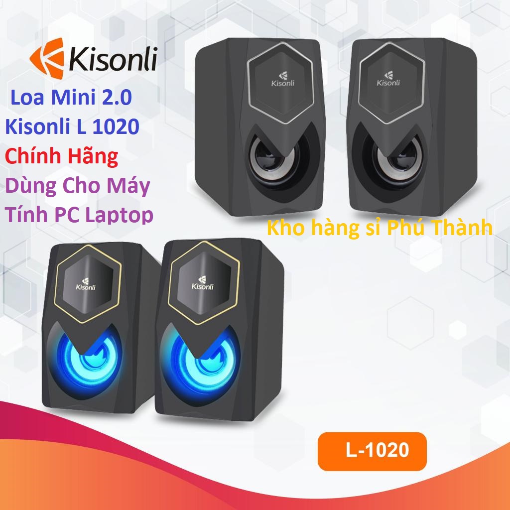 Loa Mini 2.0 Kisonli L 1020 Chính Hãng Dùng Cho Máy Tính PC Laptop