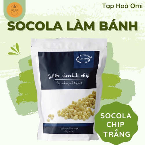 Socola chip trắng Ganafarm Túi 100g || 200g || 500g