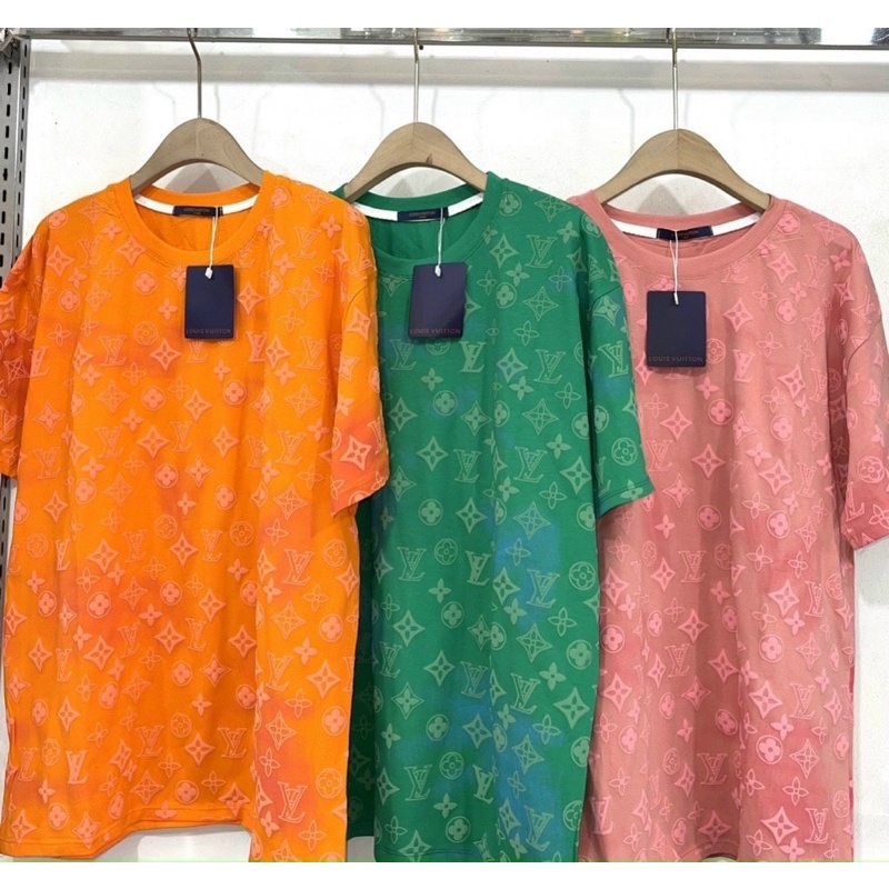 [RẺ VÔ ĐỊCH] Áo phông unisex Loang Luôn Vui Tươi full màu Xanh- Đen- Hồng-Xám- Trắng form rộng tay lỡ dành cho nam nữ