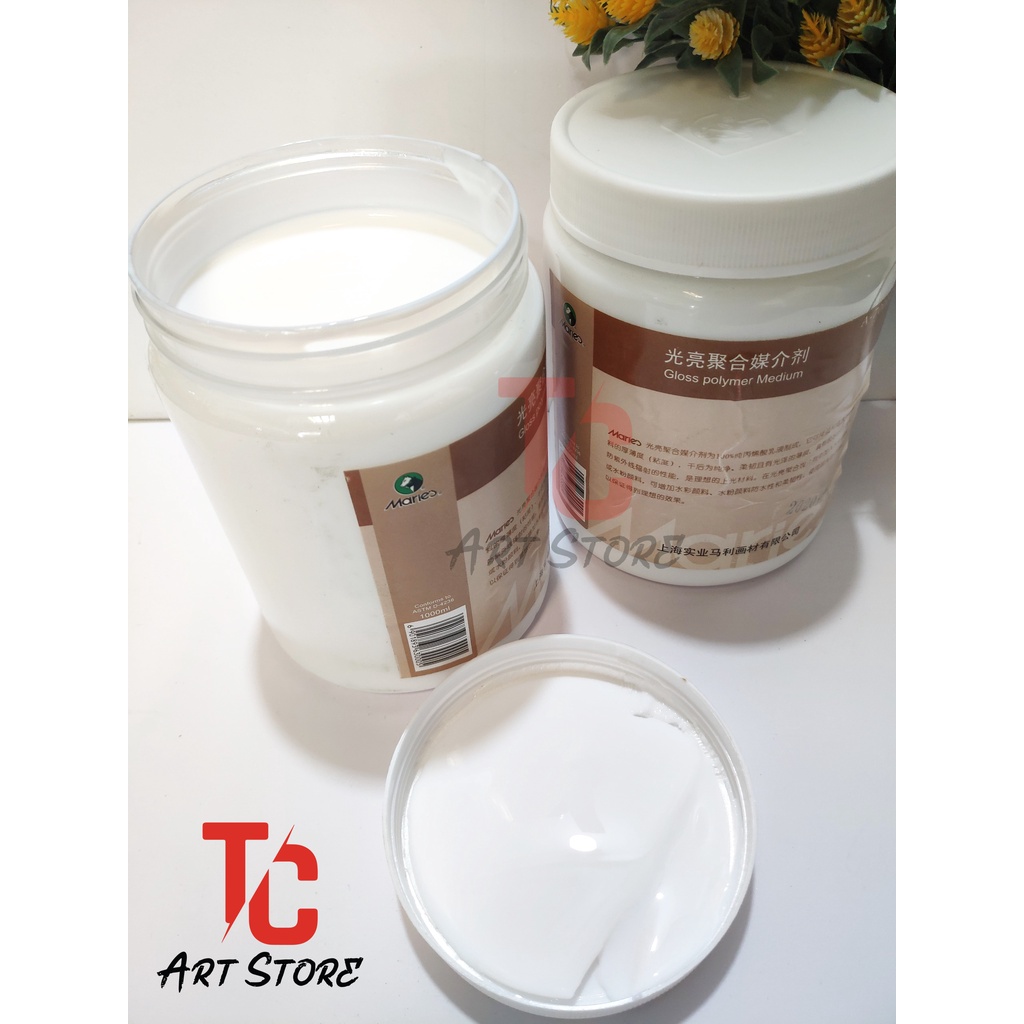 PHỦ BÓNG BẢO VỆ TRANH ACRYLIC 1 LÍT - GLOSS POLYMER MEDIUM MARIE'S 1000ML
