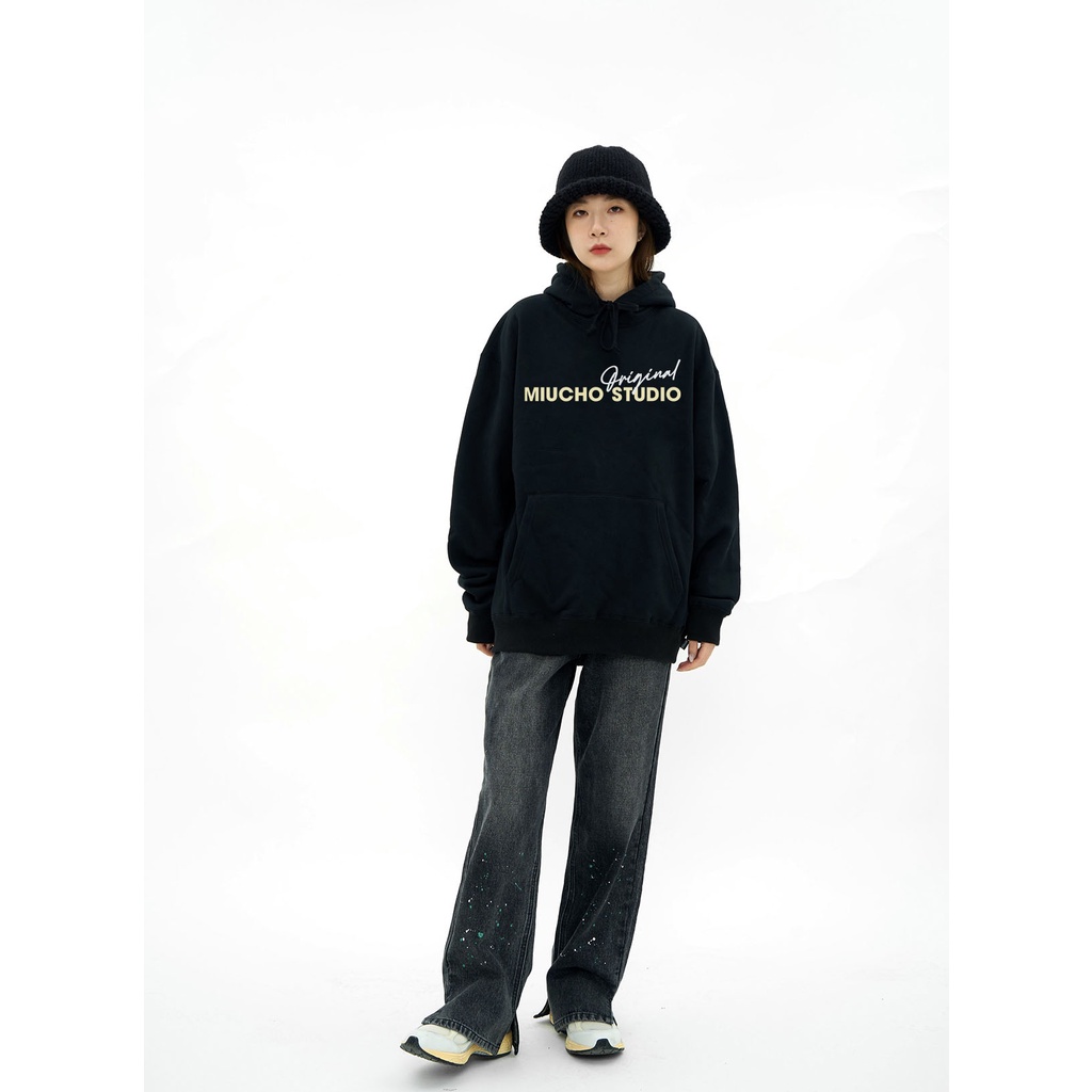 Áo hoodie nữ form rộng dày dặn chất nỉ bông 100% cotton unisex HD020 Miucho basic