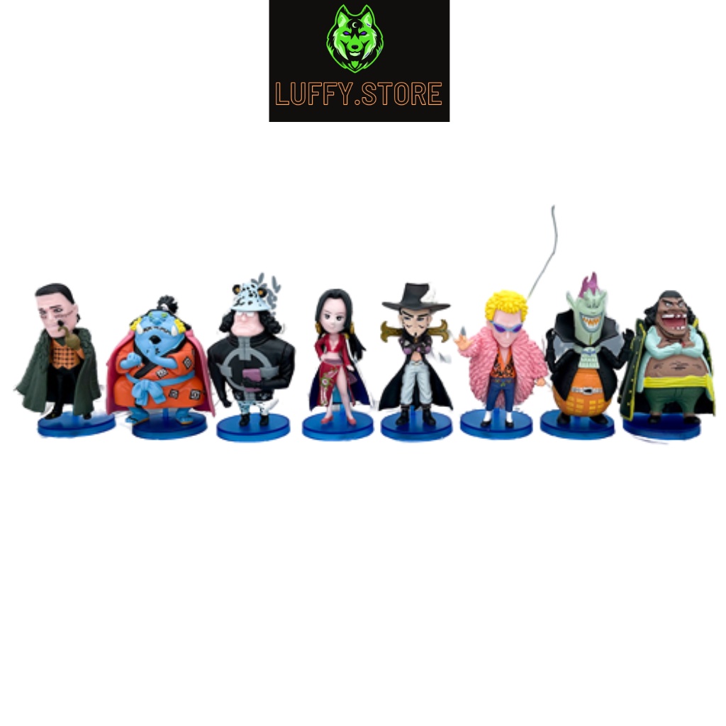Mô hình one piece Luffy Store nhân vật thất vũ hải mihaw dofamingo jinbei crocodie boa hancock râu đen kuma cao 8 cm