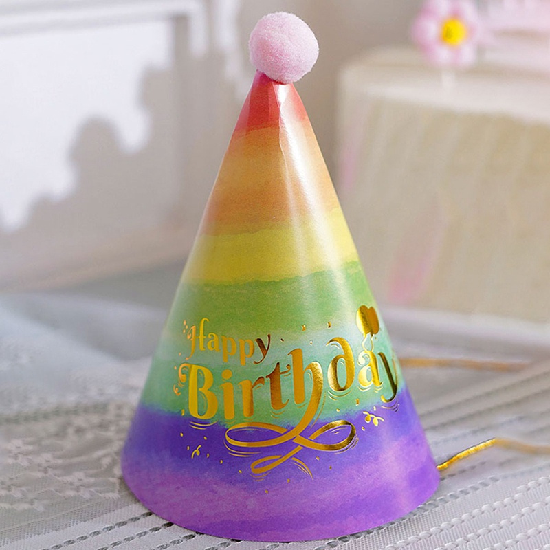 Mũ Hình Cầu Vồng Chụp Ảnh Sinh Nhật Vui Nhộn