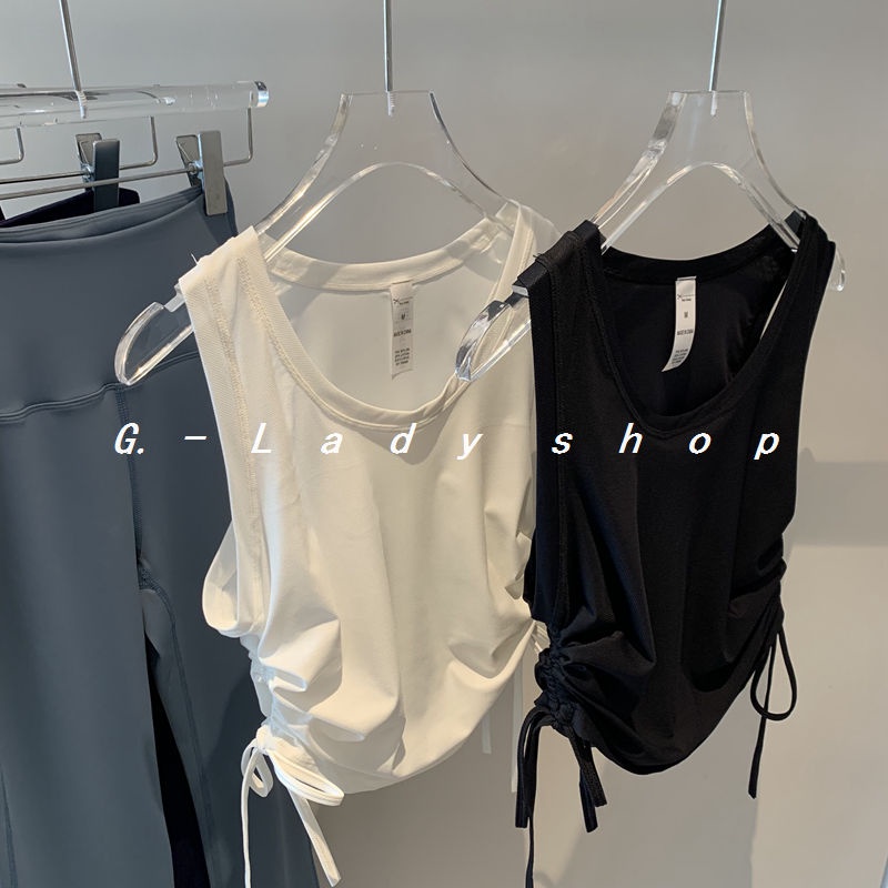 Áo Tank Top Sát Nách Dây Rút Thời Trang Mùa Hè Năng Động