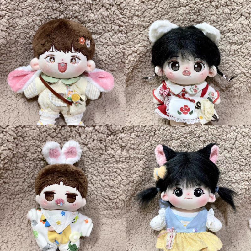 Phụ Kiện Cho Doll 15,20cm Tai Mèo, Thỏ, Cún, Gấu, Heo Cute