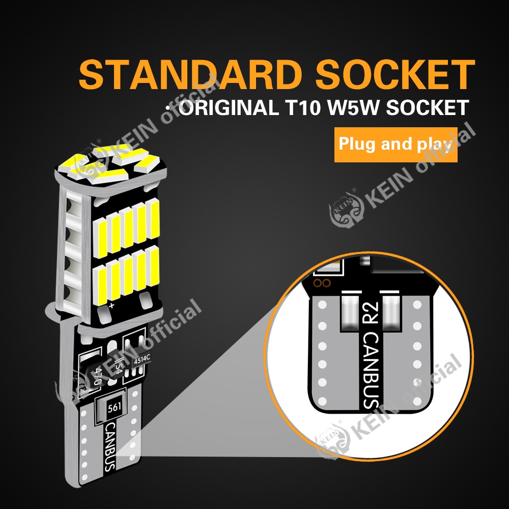 Bóng Đèn Led 26SMD T10 BA9S T4W 4014 194 168 501 DC12V Gắn Phía Sau Xe Hơi