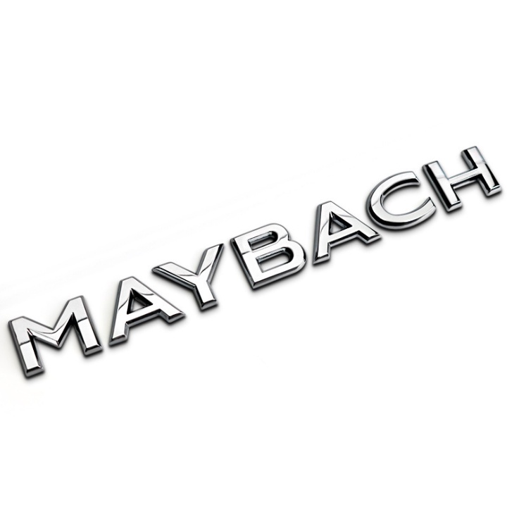 Decal tem chữ Maybach Inox dán trang trí ô tô G80708