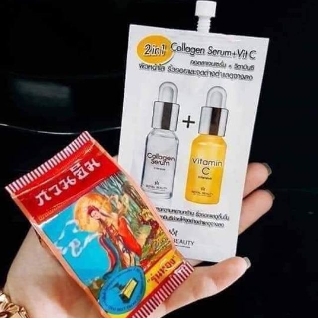 Serum Collagen + vit C - serum cung cấp collagen tái tạo da + làm sáng da 2in1