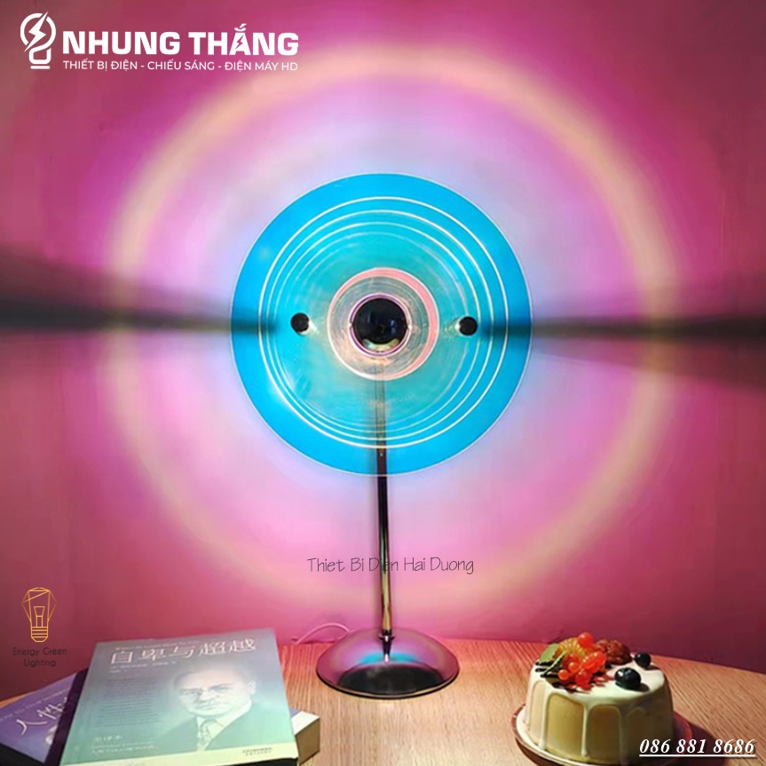 Đèn Bàn Đa Sắc Cầu Vồng Ánh Sáng Siêu Đẹp DB-921,DB-922 - Decor, Sống Ảo Sunset Lamp, Trang Trí Chụp Ảnh