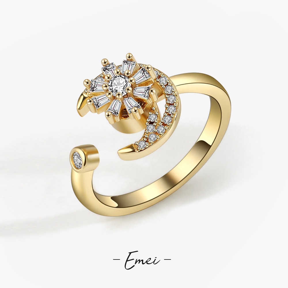 Nhẫn Hở Xoay Tròn Phong Cách Hipster Cá Tính