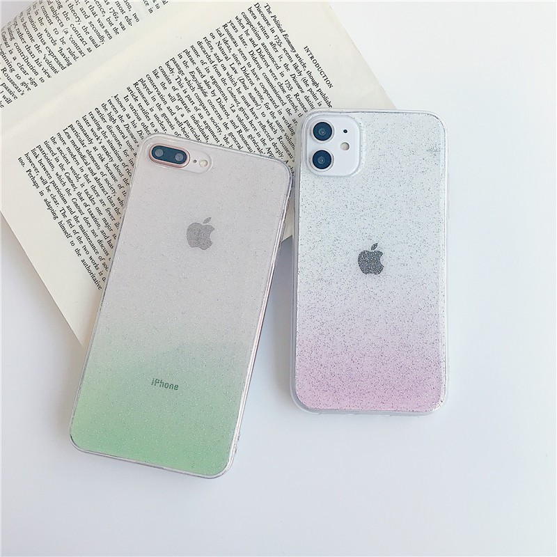 Ốp lưng iphone Kim Tuyến Ombre viền trong chống ố 5/5s/6/6plus/6s/6splus/7/7plus/8/8plus/x/xs/11/12/pro/max/plus/promax